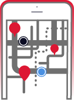 phone with updated waypoints for car rally